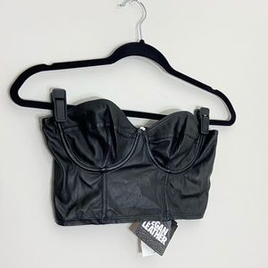 American Apparel Vegan Leather Bustier